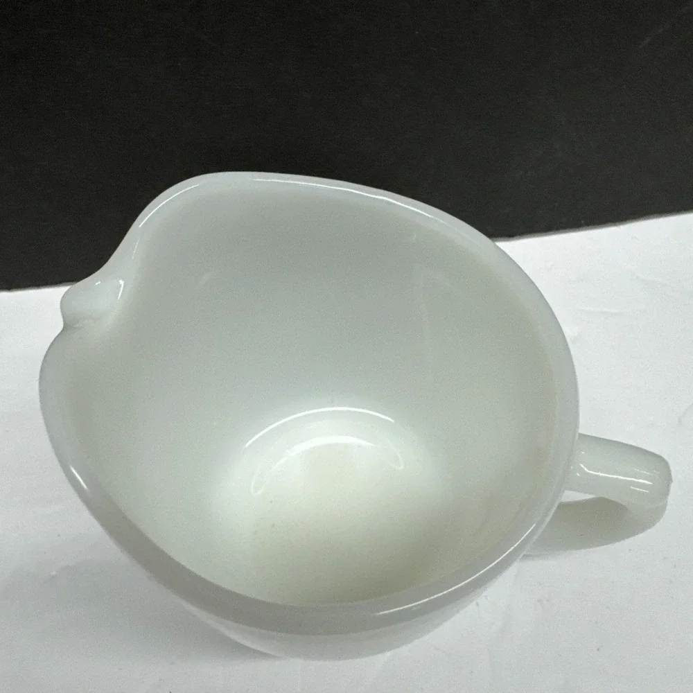Vintage Fire King Creamer Small Pitcher White USA Oven Ware Spout